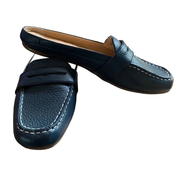 Land’s End Leather Driving Loafer Mules - Picture 2 of 9